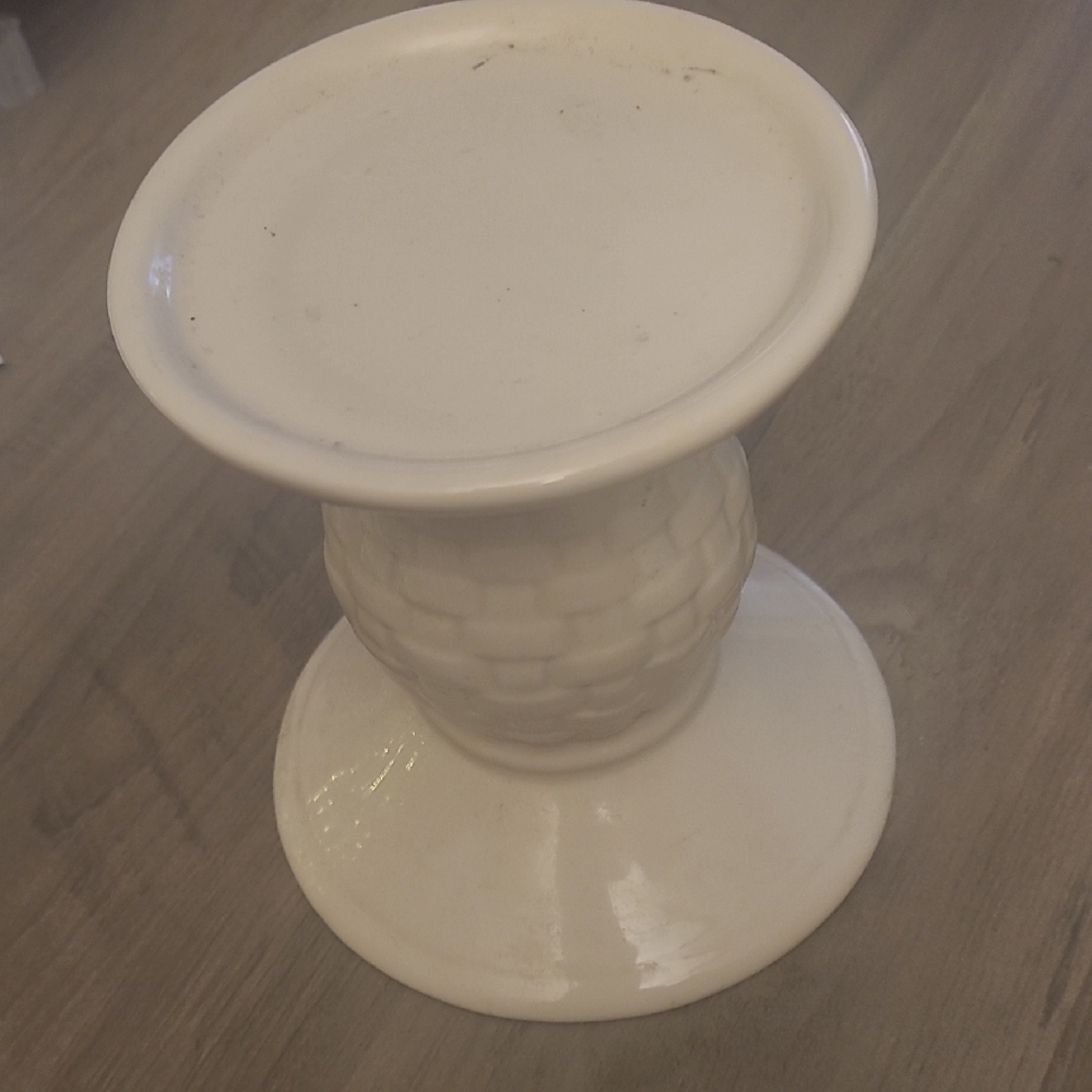 White Ceramic Candle Holder